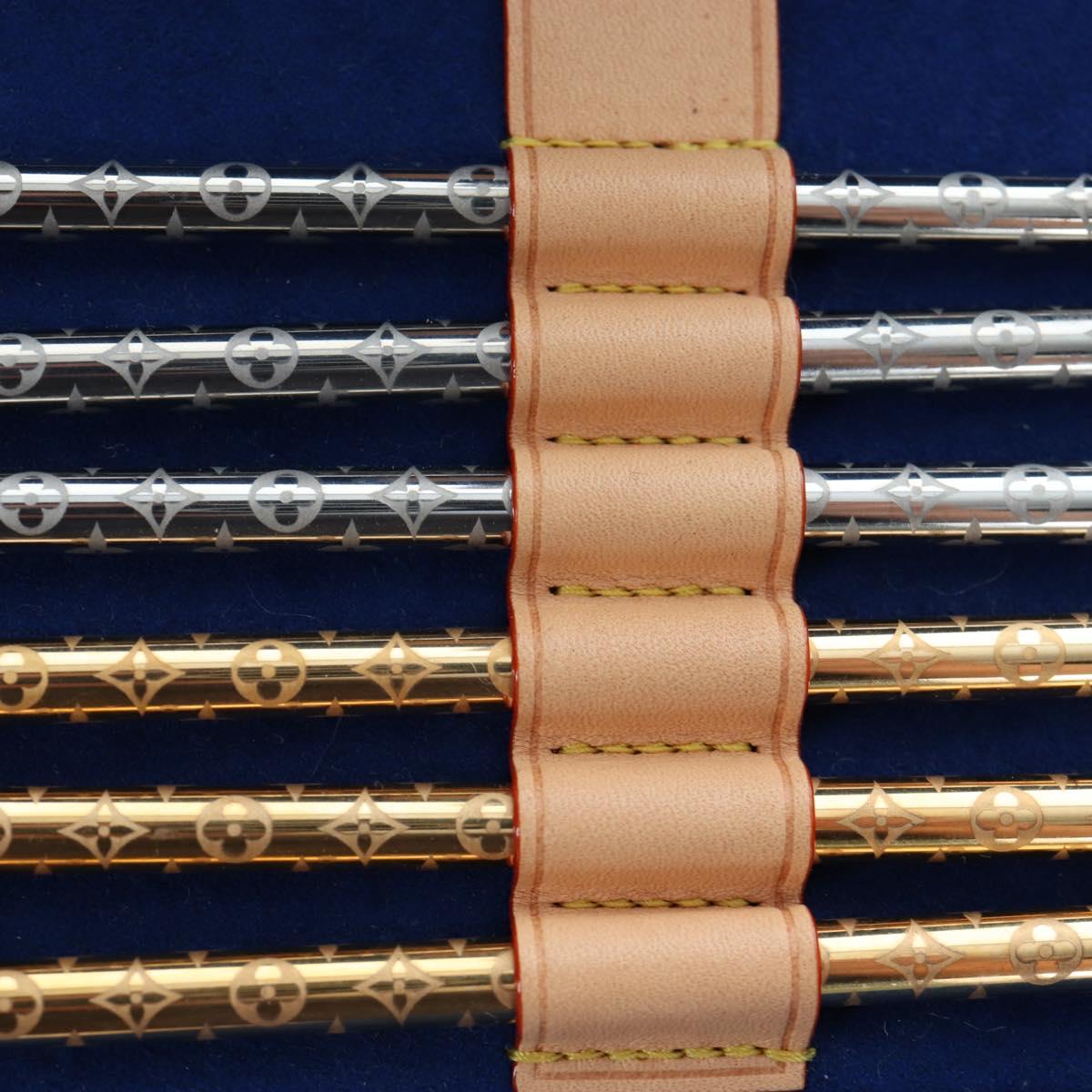 LOUIS VUITTON Monogram Etui6 Paille Accessory Case GI0477 LV Auth 192656M