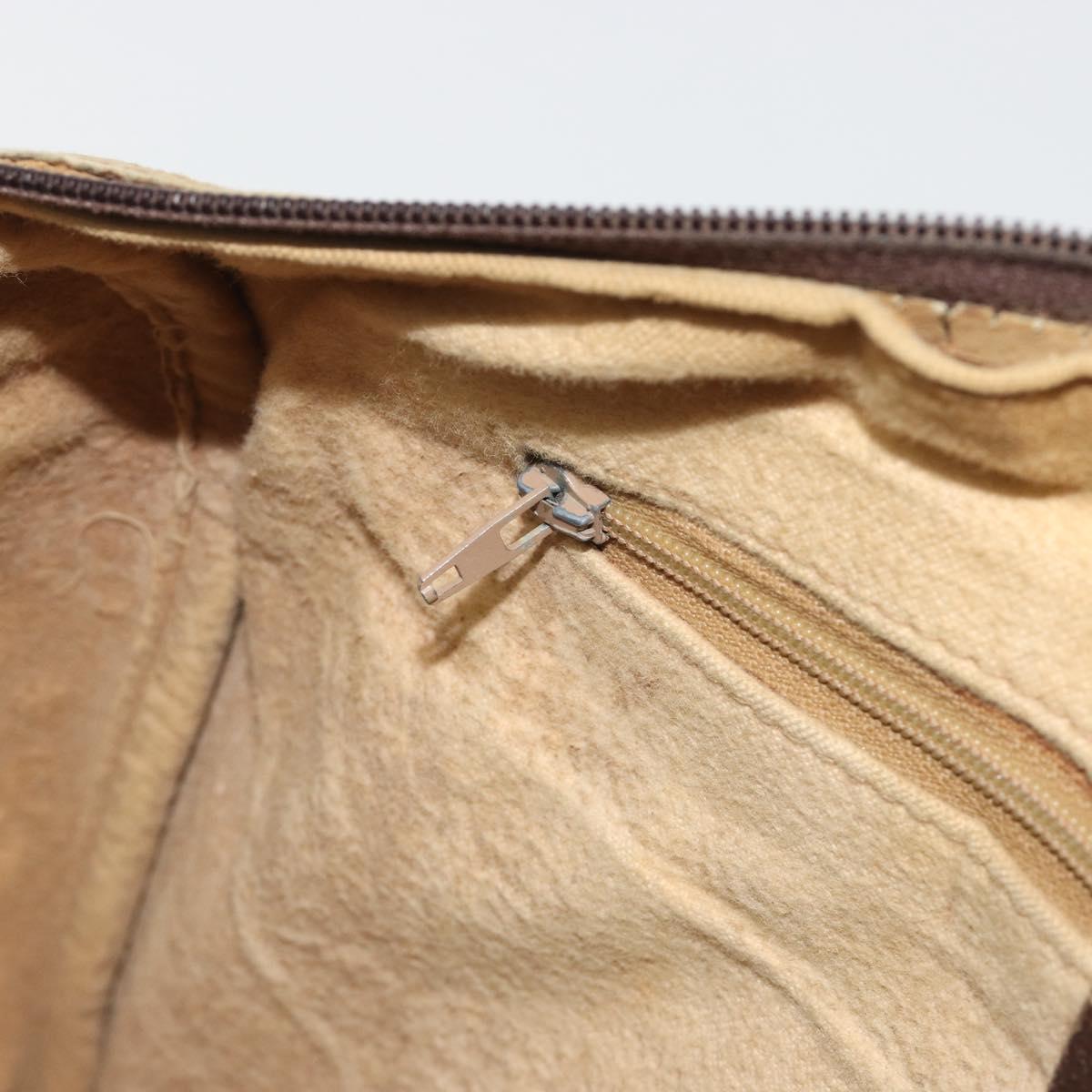 GUCCI GG Supreme Web Sherry Line Bag PVC Beige Gold 24 012 3842 Auth 192661