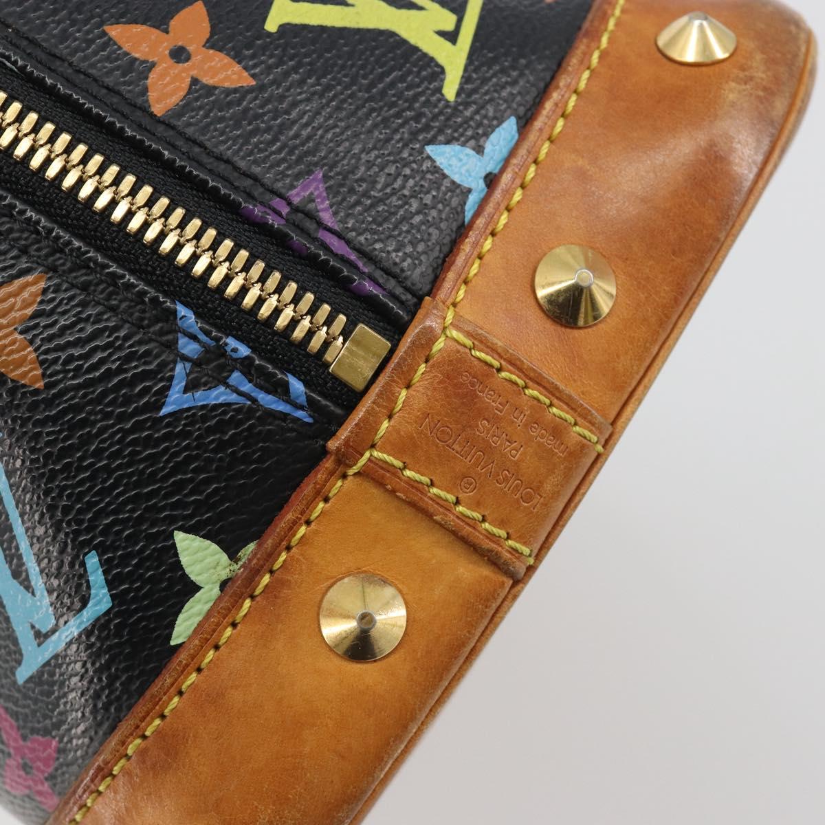 LOUIS VUITTON Monogram Multicolor Alma Hand Bag Black M92646 LV Auth 192662