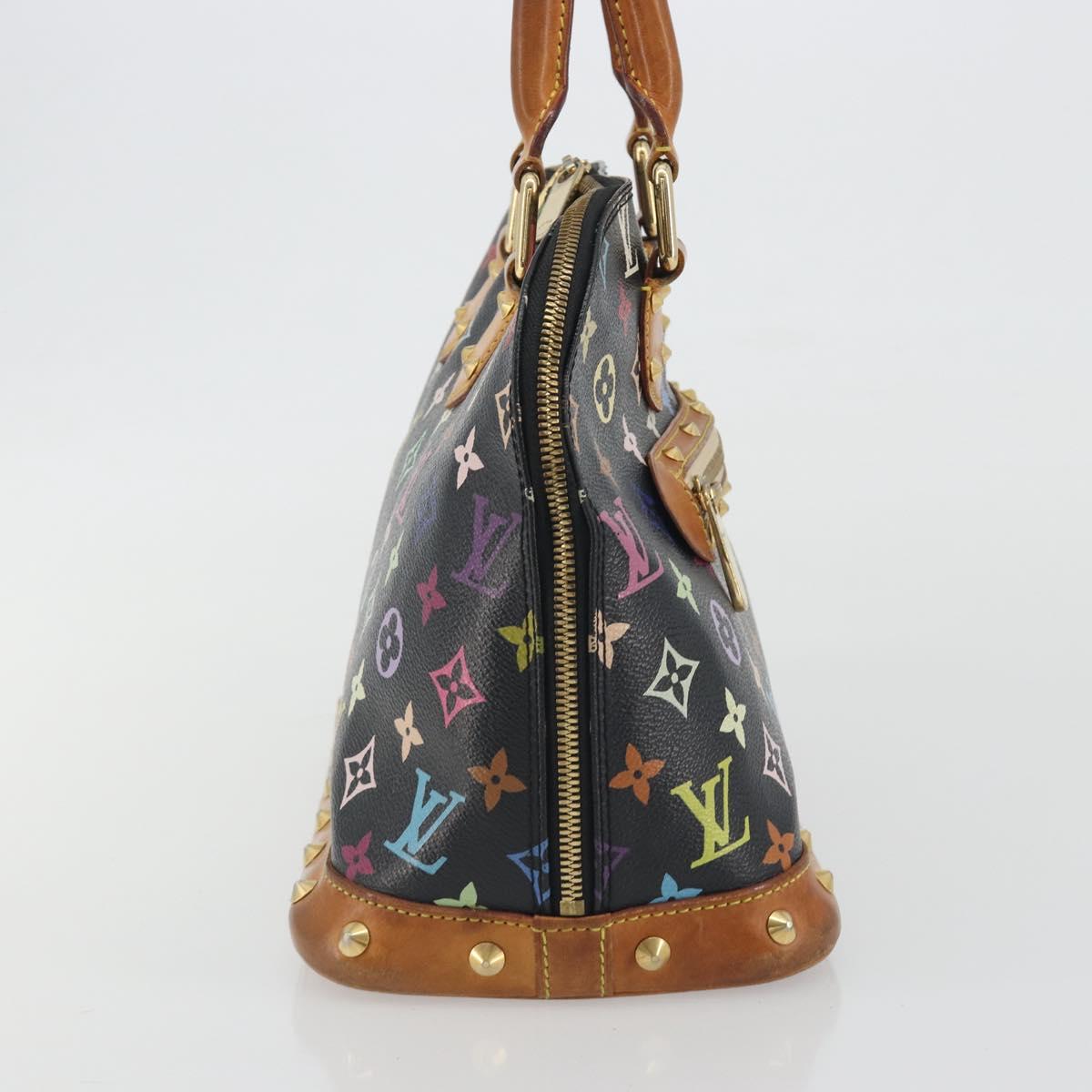 LOUIS VUITTON Monogram Multicolor Alma Hand Bag Black M92646 LV Auth 192662
