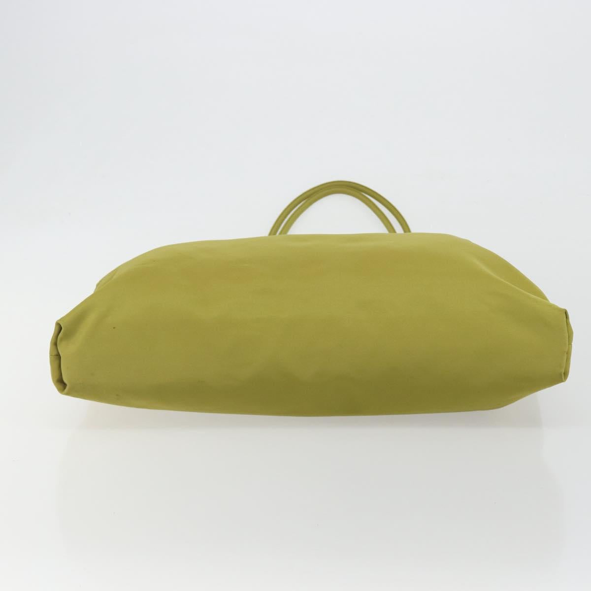 PRADA Tote Bag Nylon Green Silver Auth 192666A