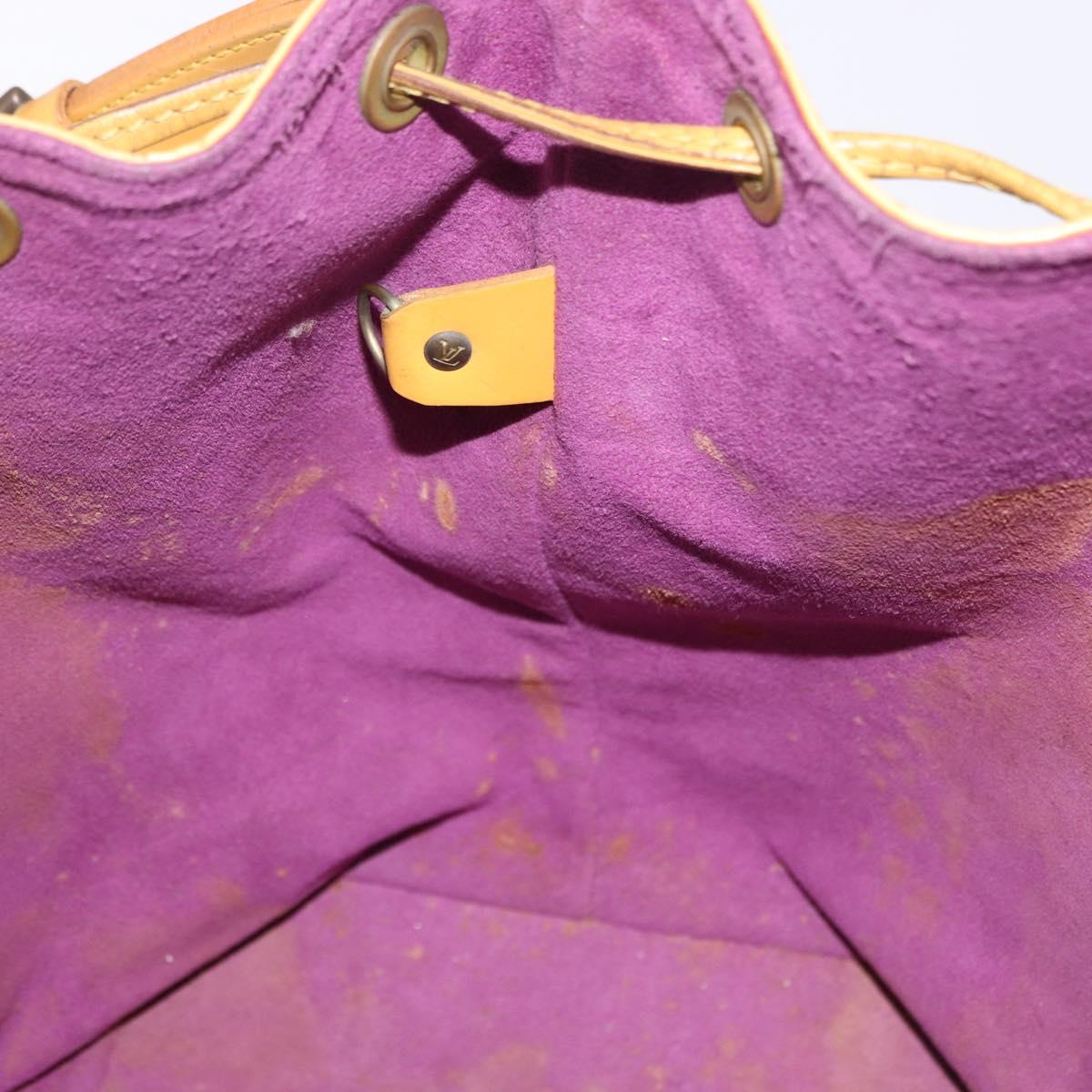 LOUIS VUITTON Epi Petit Noe Shoulder Bag Yellow M44109 LV Auth 192667