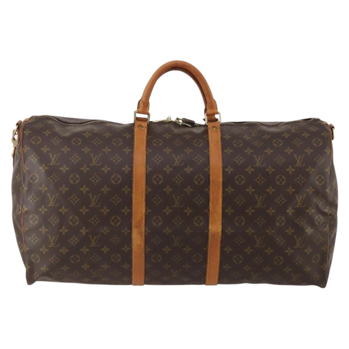 LOUIS VUITTON Monogram Keepall Bandouliere 60 Boston Bag M41412 LV Auth 192672A