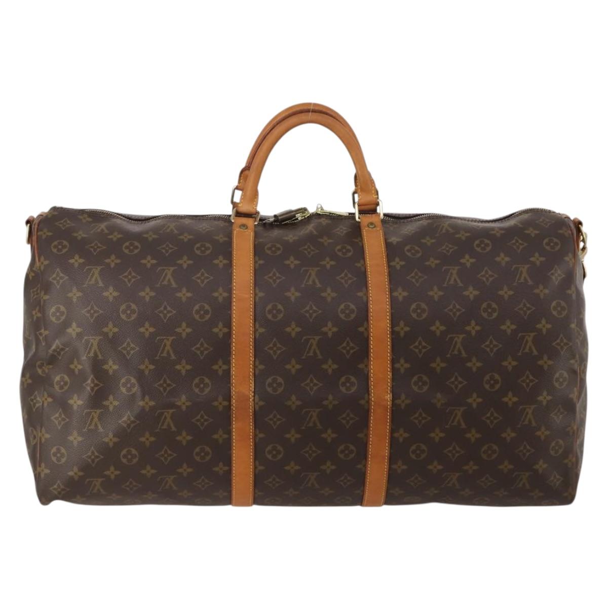 LOUIS VUITTON Monogram Keepall Bandouliere 60 Boston Bag M41412 LV Auth 192672A