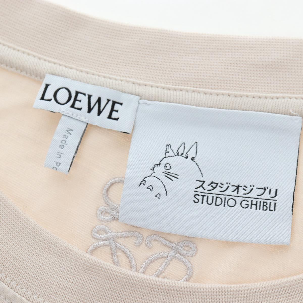 LOEWE Totoro Collaboration Soot Sprites T Shirt Cotton L Beige Auth 192681M