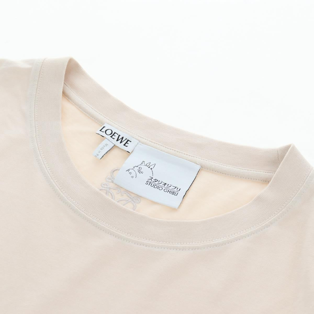 LOEWE Totoro Collaboration Soot Sprites T Shirt Cotton L Beige Auth 192681M