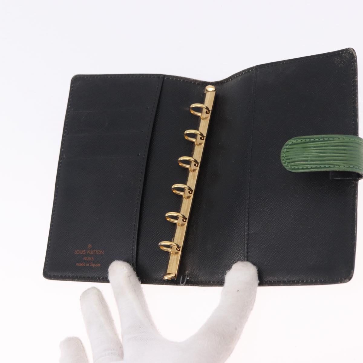 LOUIS VUITTON Epi Day Planner Cover 4 Set Blue Black Green LV Auth 192684