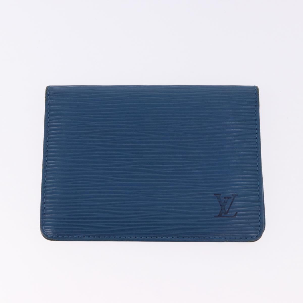 LOUIS VUITTON Epi Day Planner Cover 4 Set Blue Black Green LV Auth 192684
