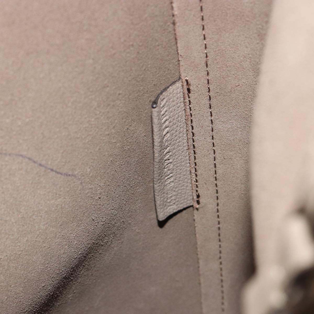 FENDI F's Tote Bag Leather Gray 8BH348 Auth 192696A
