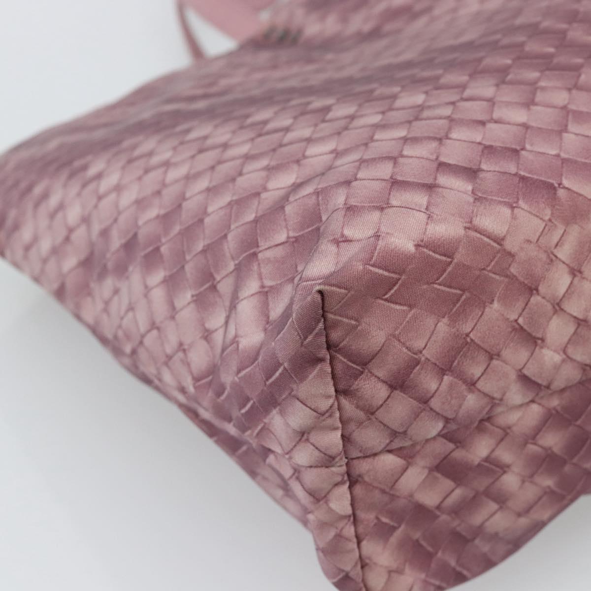 BOTTEGA VENETA INTRECCIATO Tote Bag Nylon Pink Auth 192712A