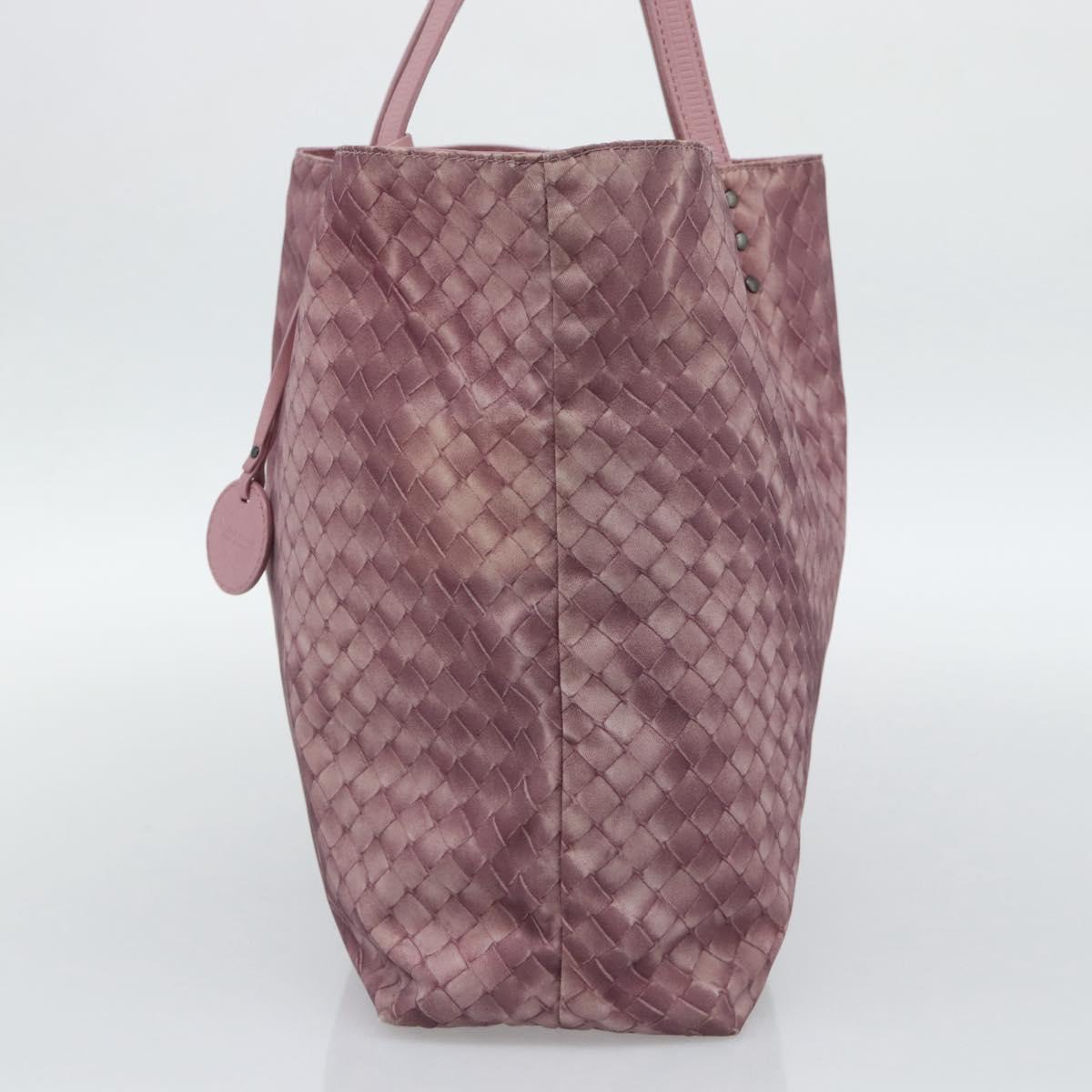 BOTTEGA VENETA INTRECCIATO Tote Bag Nylon Pink Auth 192712A