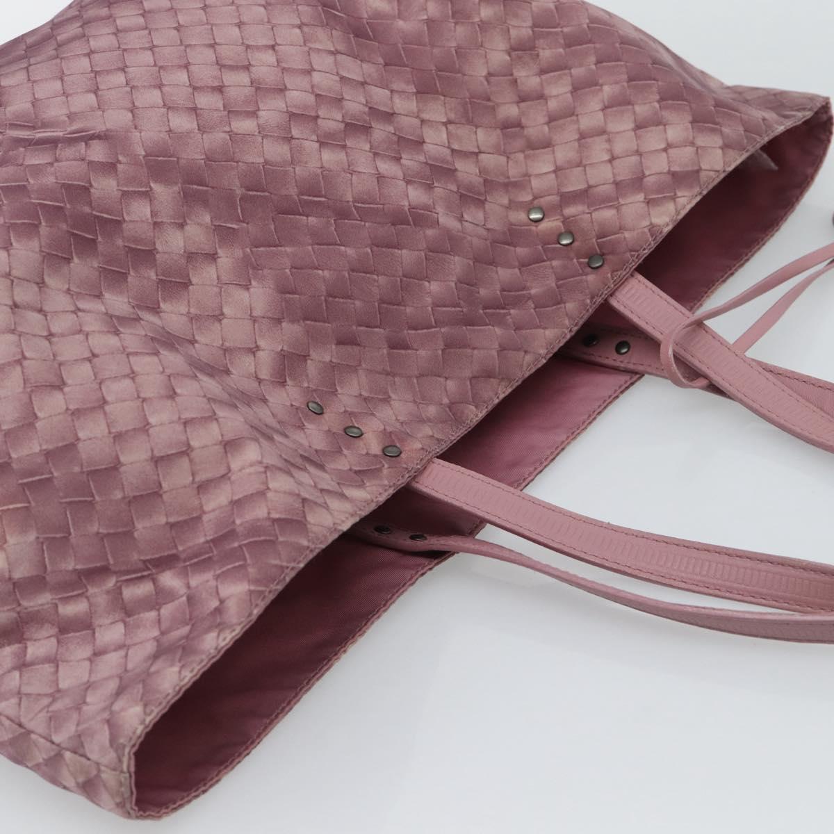 BOTTEGA VENETA INTRECCIATO Tote Bag Nylon Pink Auth 192712A