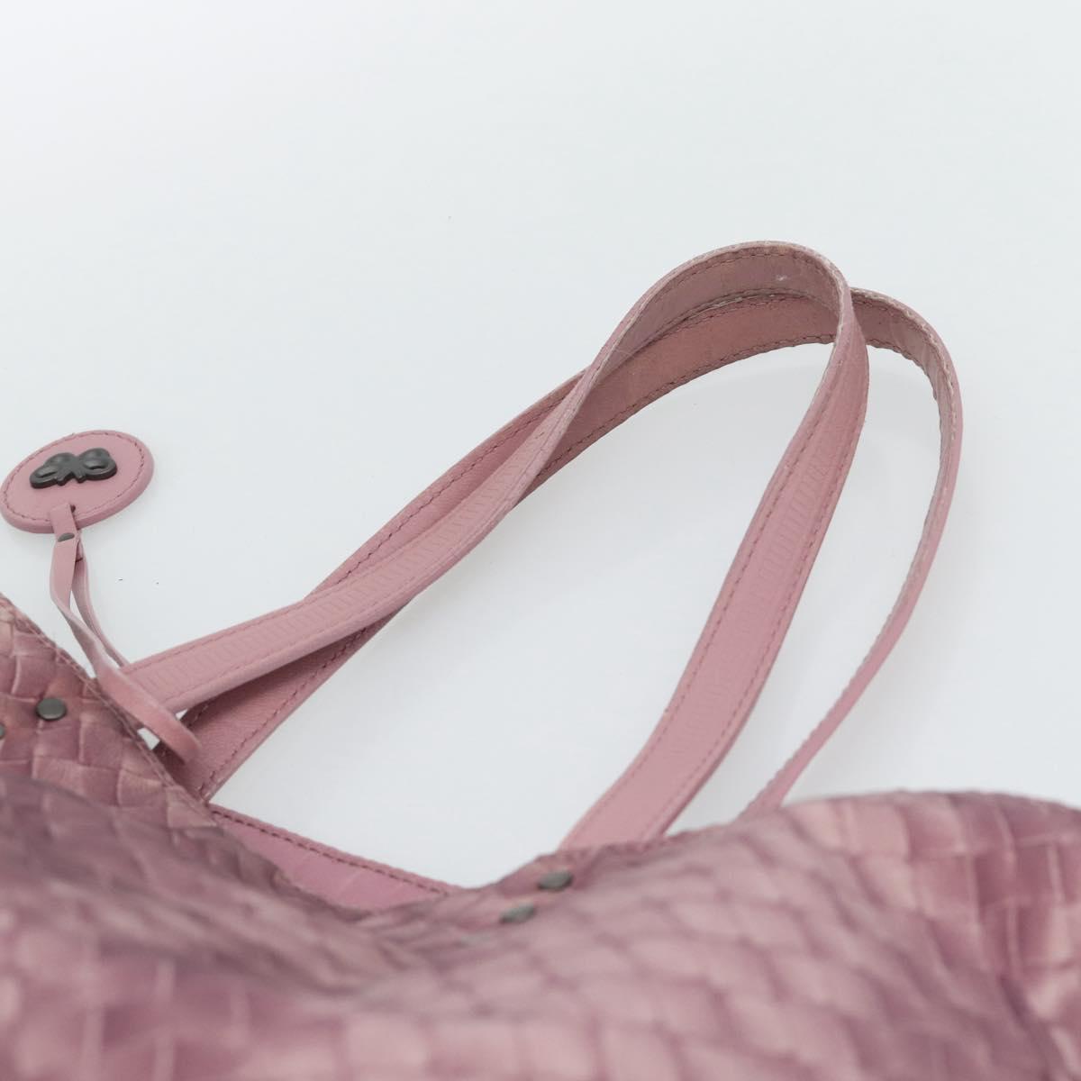 BOTTEGA VENETA INTRECCIATO Tote Bag Nylon Pink Auth 192712A