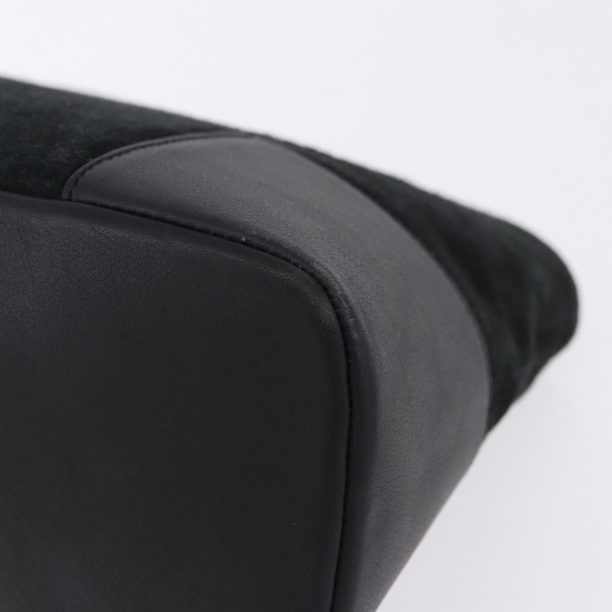 LOEWE Hand Bag Suede Black Auth 192713A