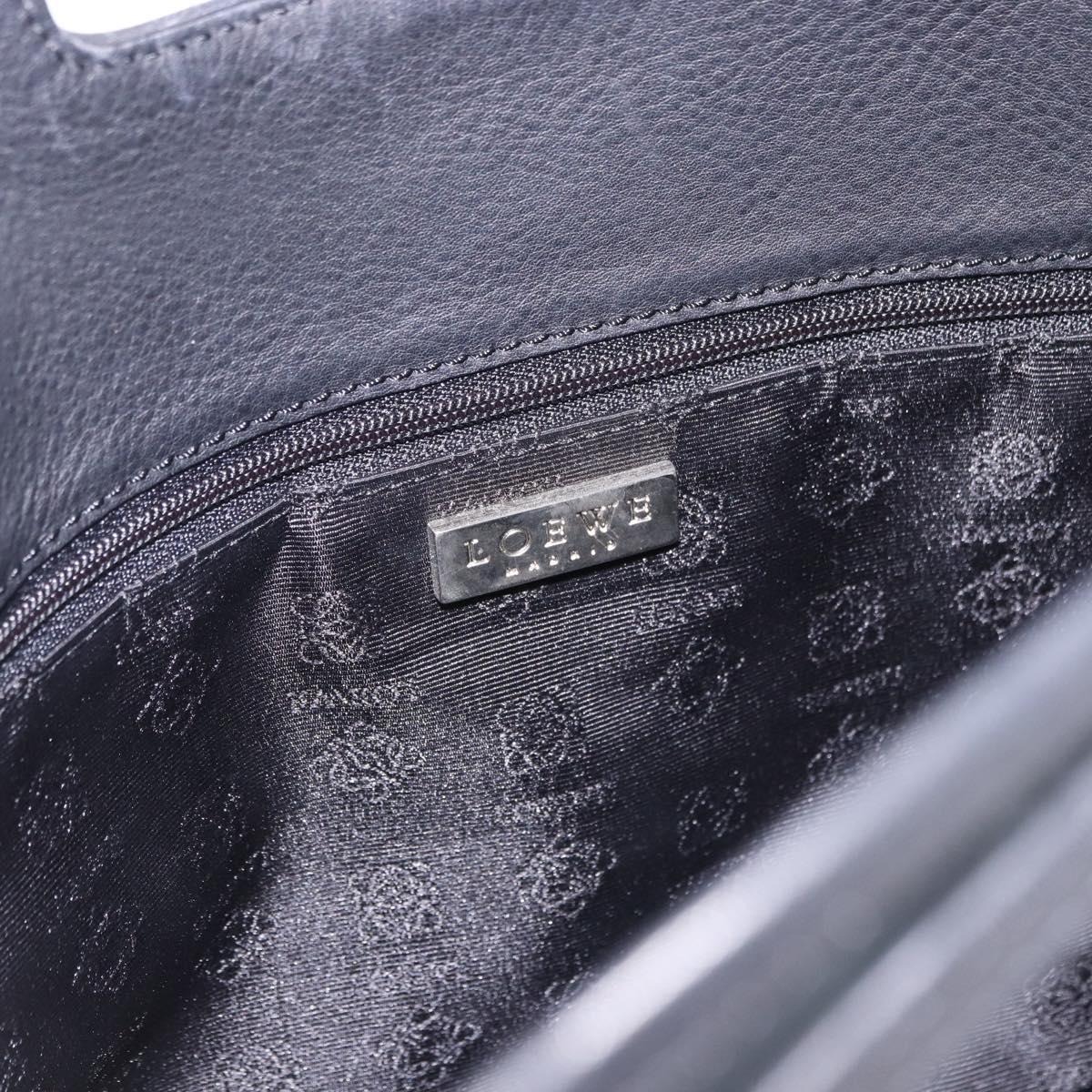 LOEWE Hand Bag Suede Black Auth 192713A