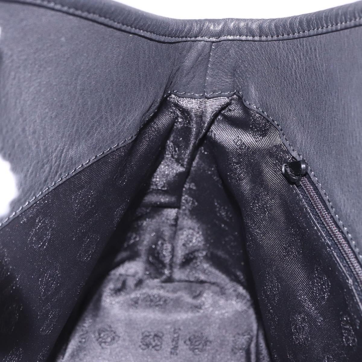 LOEWE Hand Bag Suede Black Auth 192713A