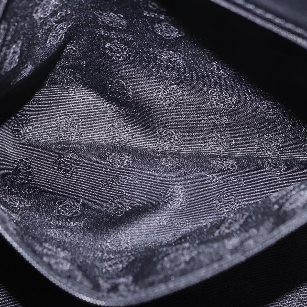 LOEWE Hand Bag Suede Black Auth 192713A