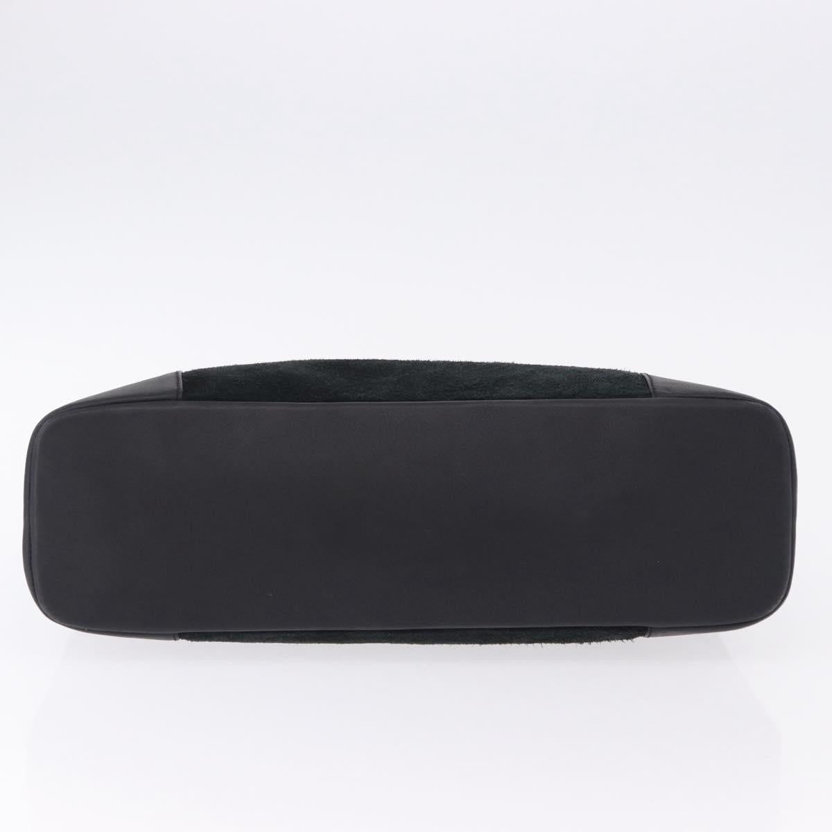 LOEWE Hand Bag Suede Black Auth 192713A