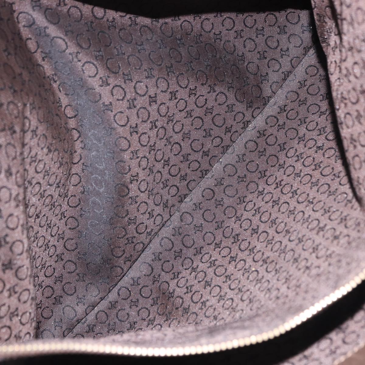 CELINE C Macadam Tote Bag Canvas Ivory Brown Auth 192715