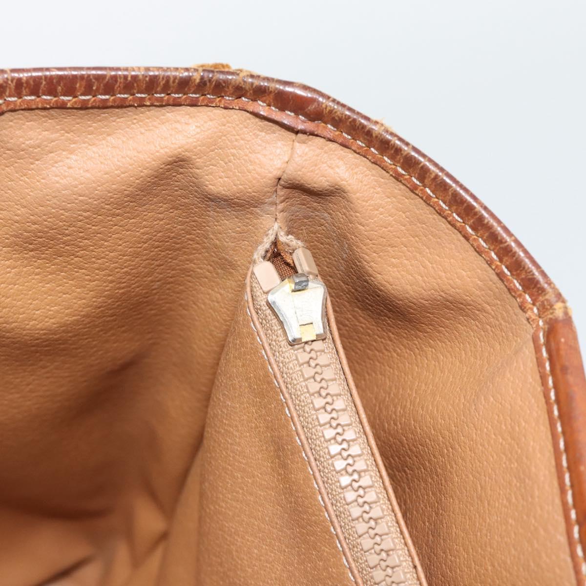 CELINE Macadam Tote Bag PVC Leather Brown Gold Tone Auth 192720