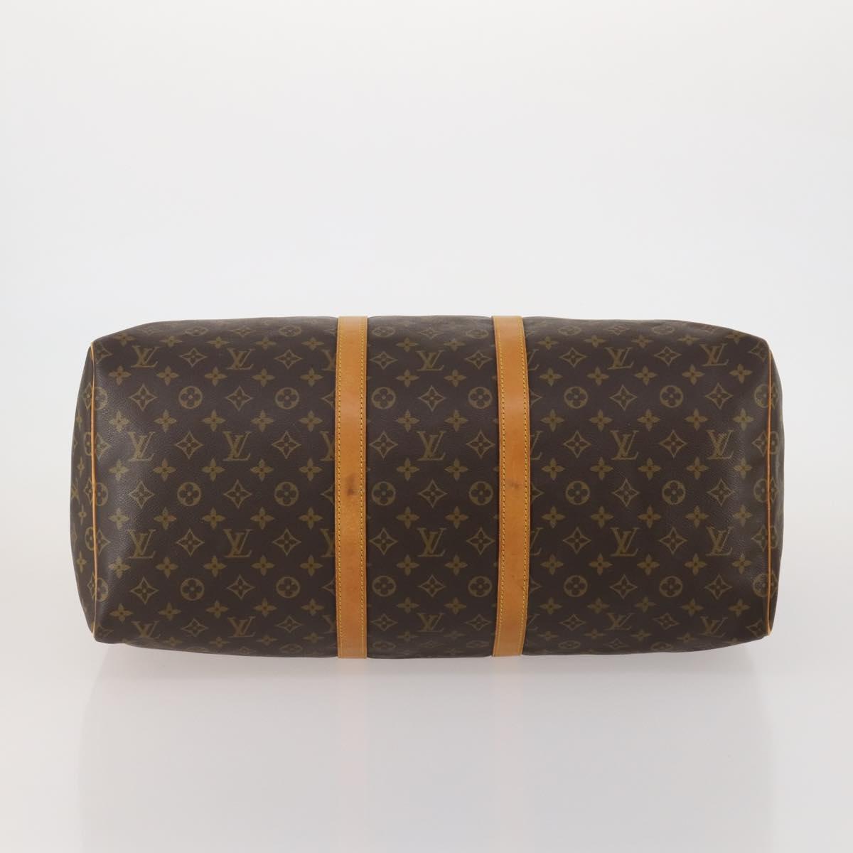 LOUIS VUITTON Monogram Keepall 55 Boston Bag M41424 LV Auth 192722A