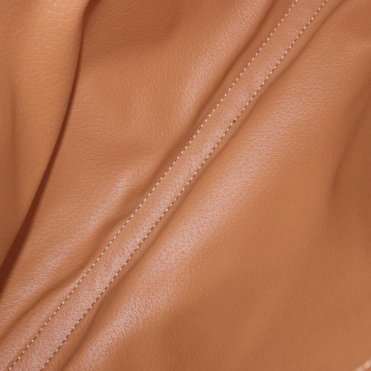 CELINE Macadam Clutch Bag PVC Leather Brown Gold Tone Auth 192724A