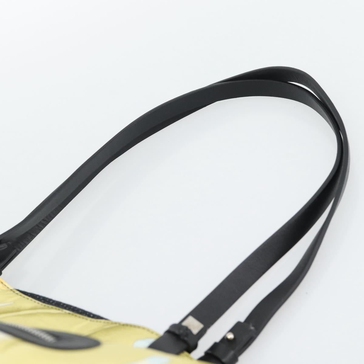 Salvatore Ferragamo Tote Bag Nylon Yellow Silver Auth 192729A