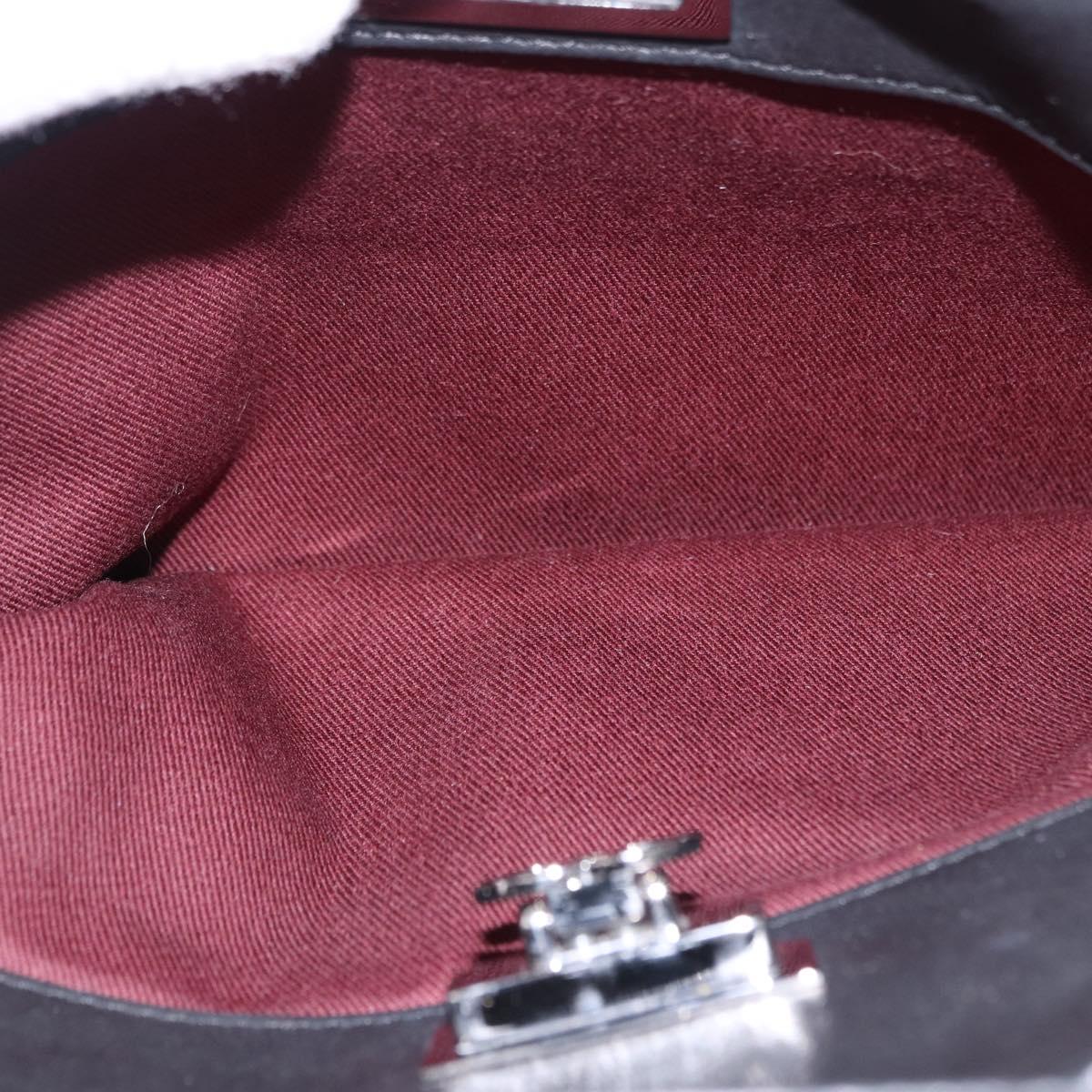 CHANEL Choco Bar Chain Shoulder Bag Lamb Skin Black Silver CC Auth 192736V