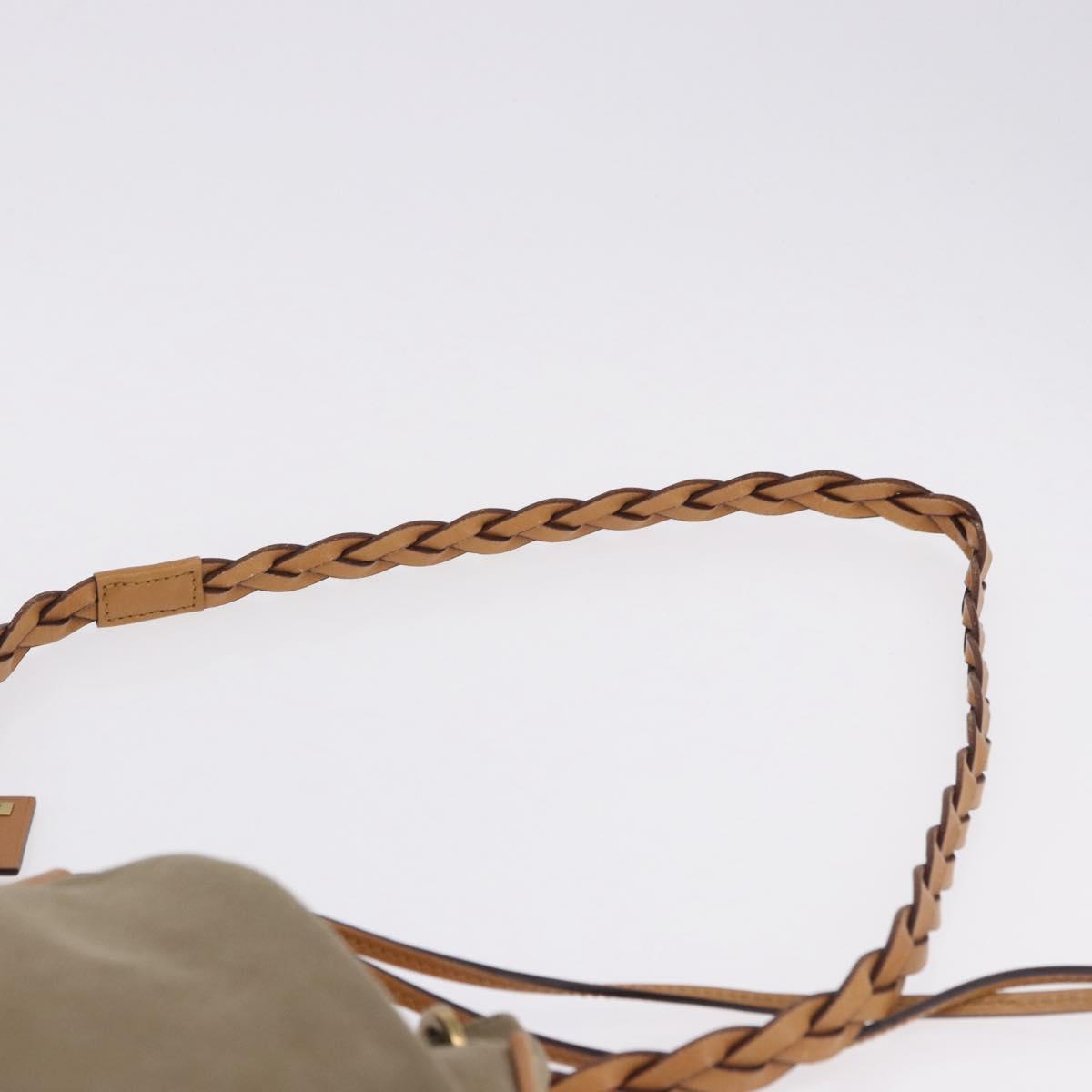 GUCCI Shoulder Bag Canvas Green Beige 110233 Auth 192739A