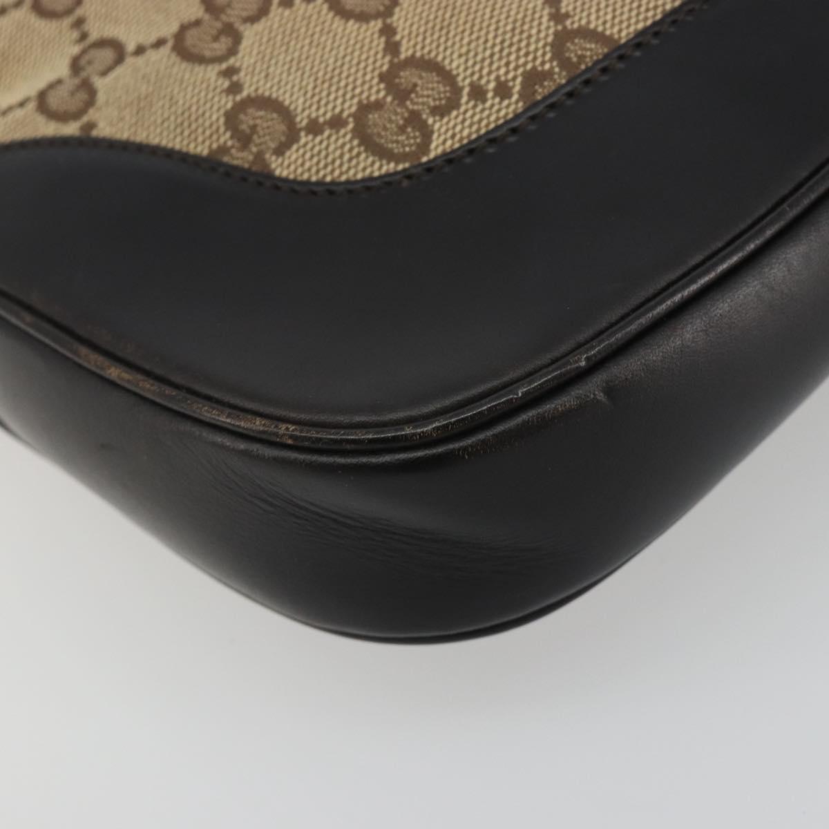 GUCCI GG Canvas Jackie Webb Sherry Line Bag Beige Silver 001 3306 Auth 192743V