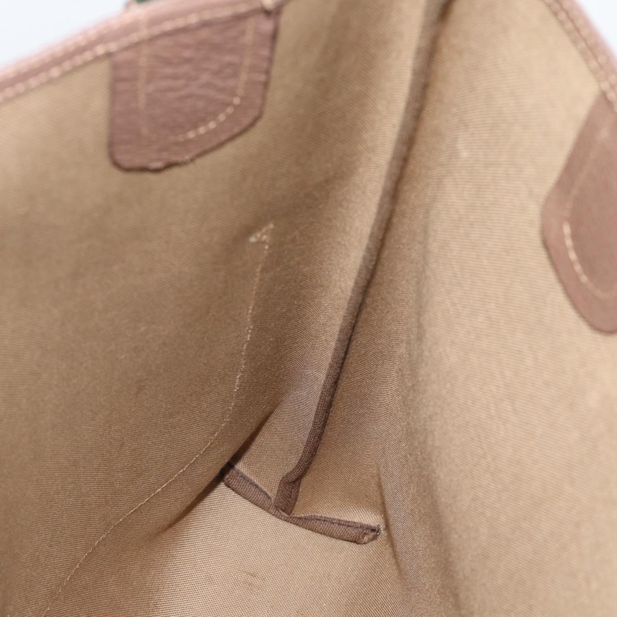 GUCCI GG Supreme Tote Bag PVC Leather Beige Auth 192744