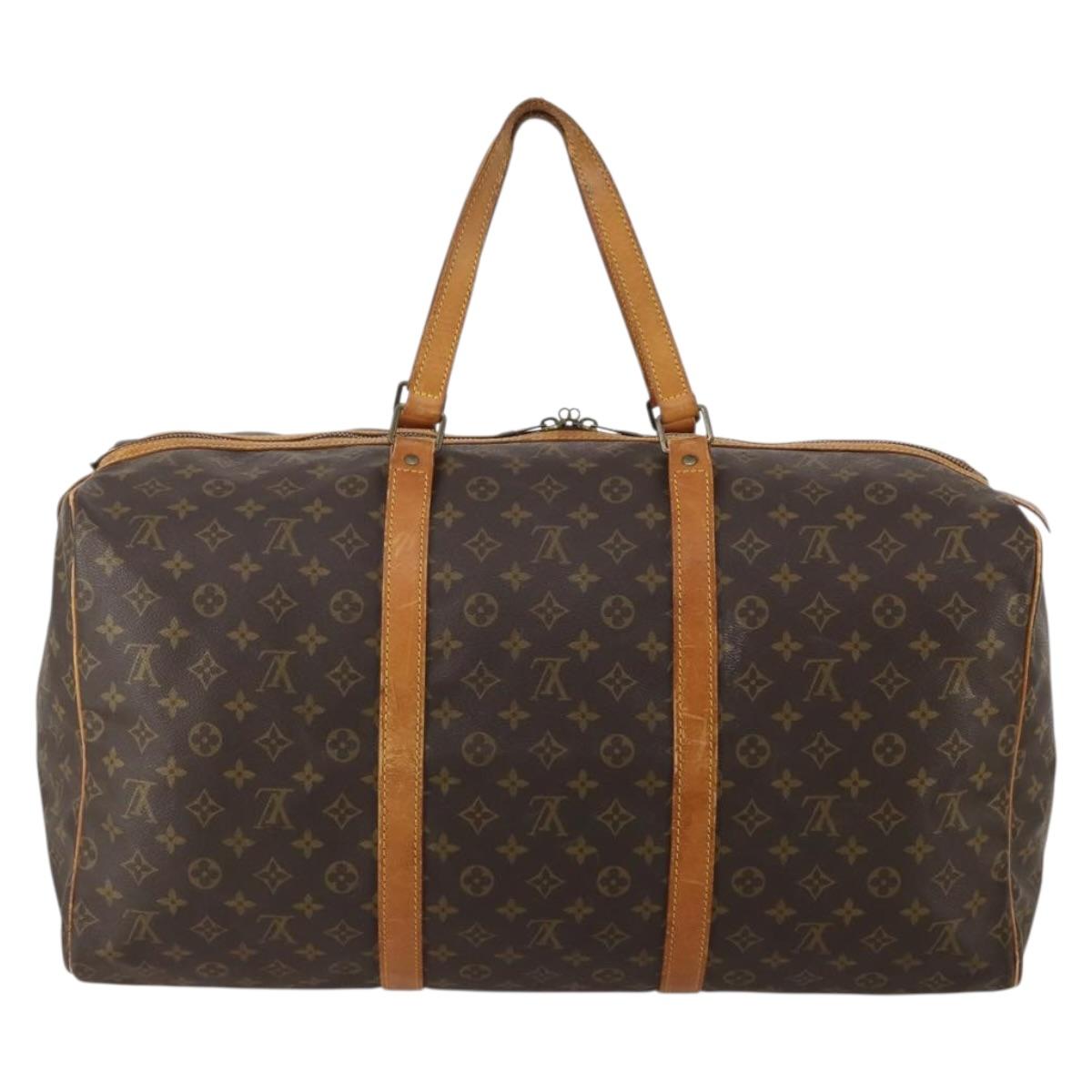 LOUIS VUITTON Monogram Sac Souple 55 Boston Bag M41622 LV Auth 192745