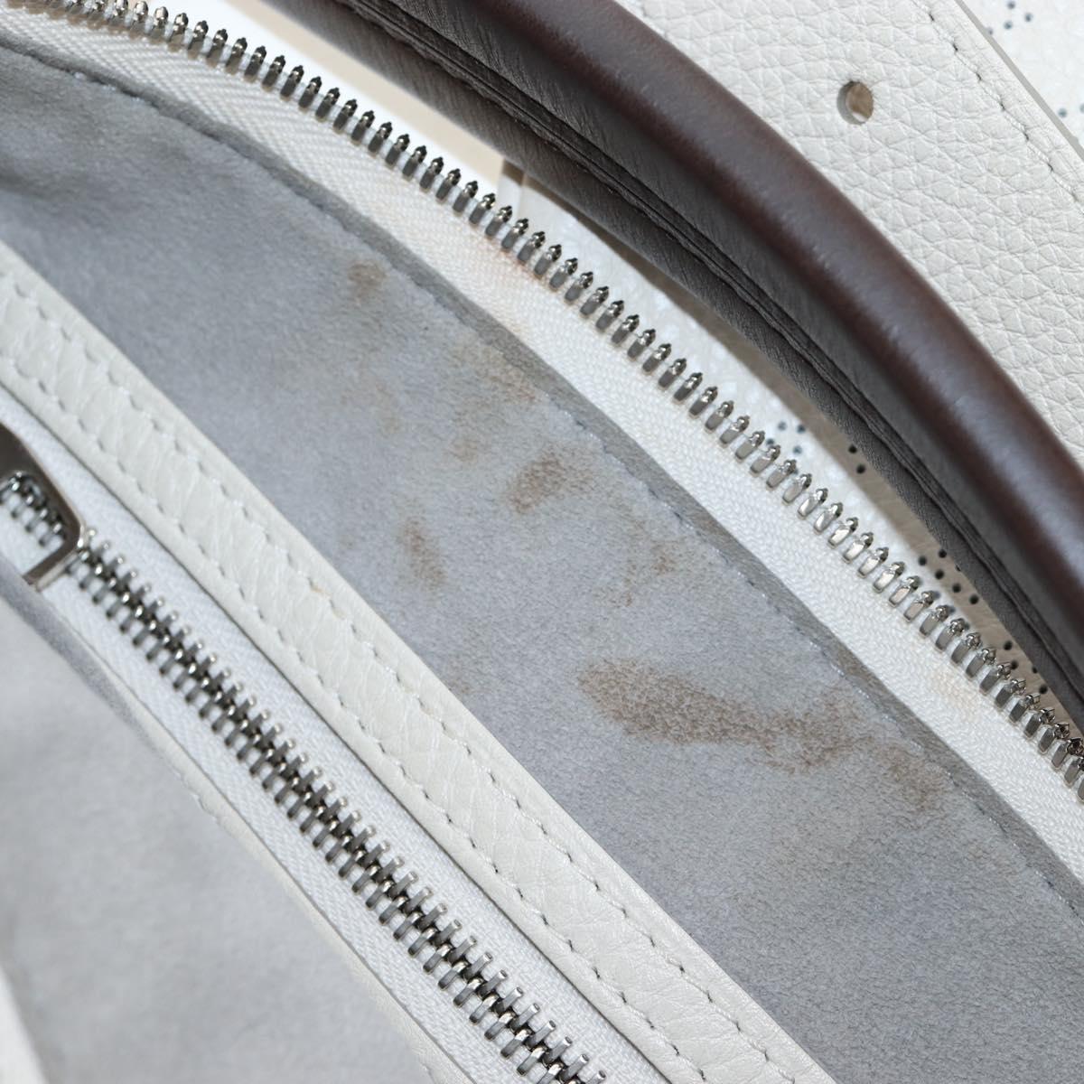 LOUIS VUITTON Mahina Selene MM Bag Leather Beige Sabre M97141 LV Auth 192746V