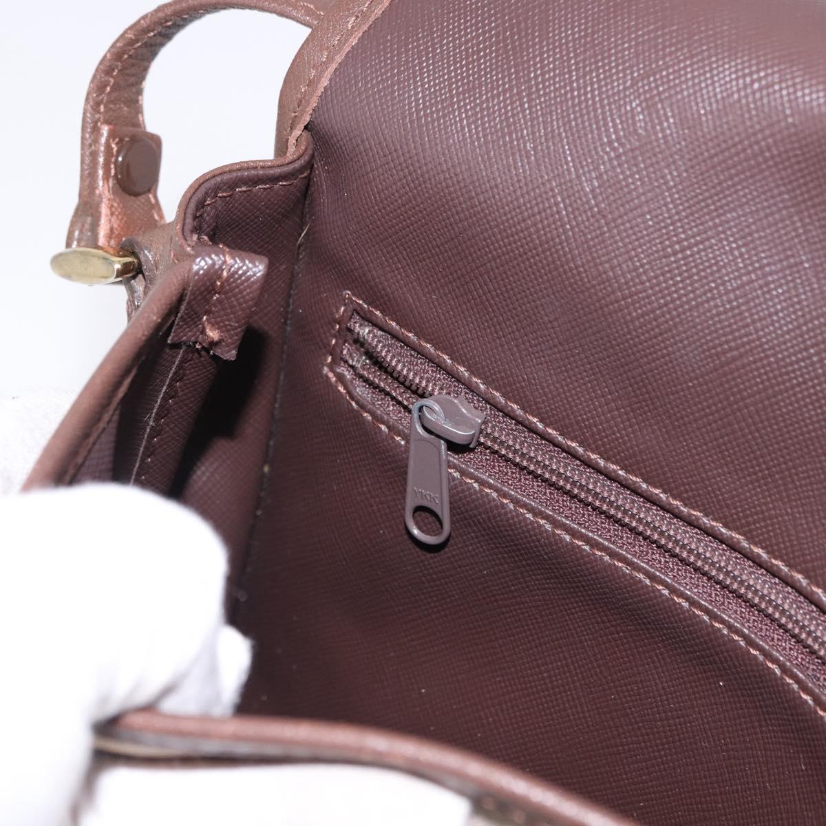 Burberrys Nova Check Shoulder Bag Canvas Brown Gold Tone Auth 192747