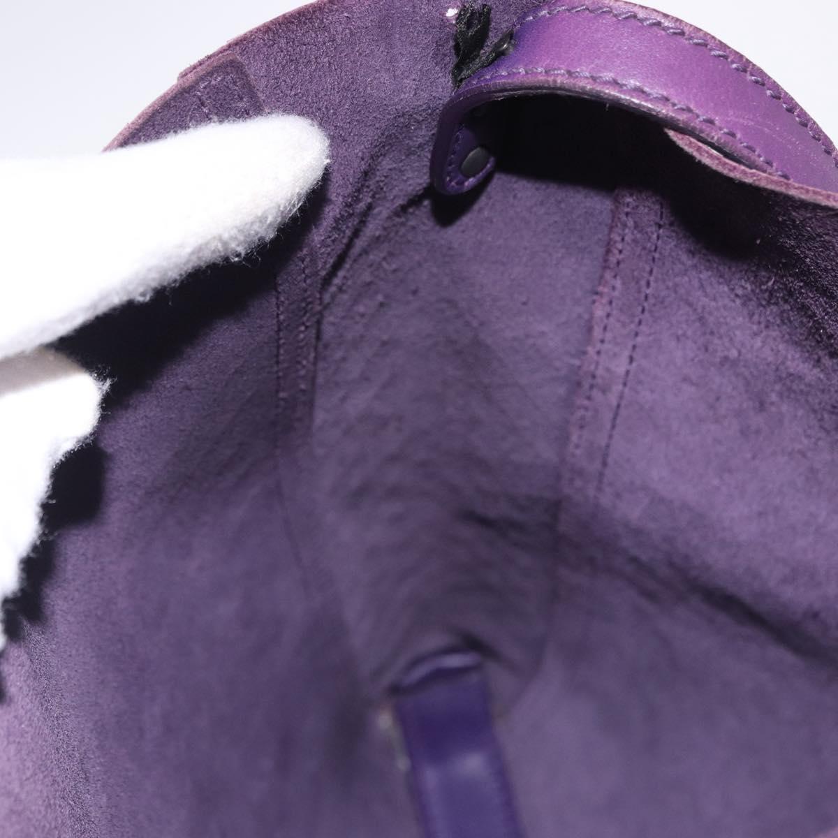 BOTTEGA VENETA INTRECCIATO Shoulder Bag Leather Purple Auth 192755A