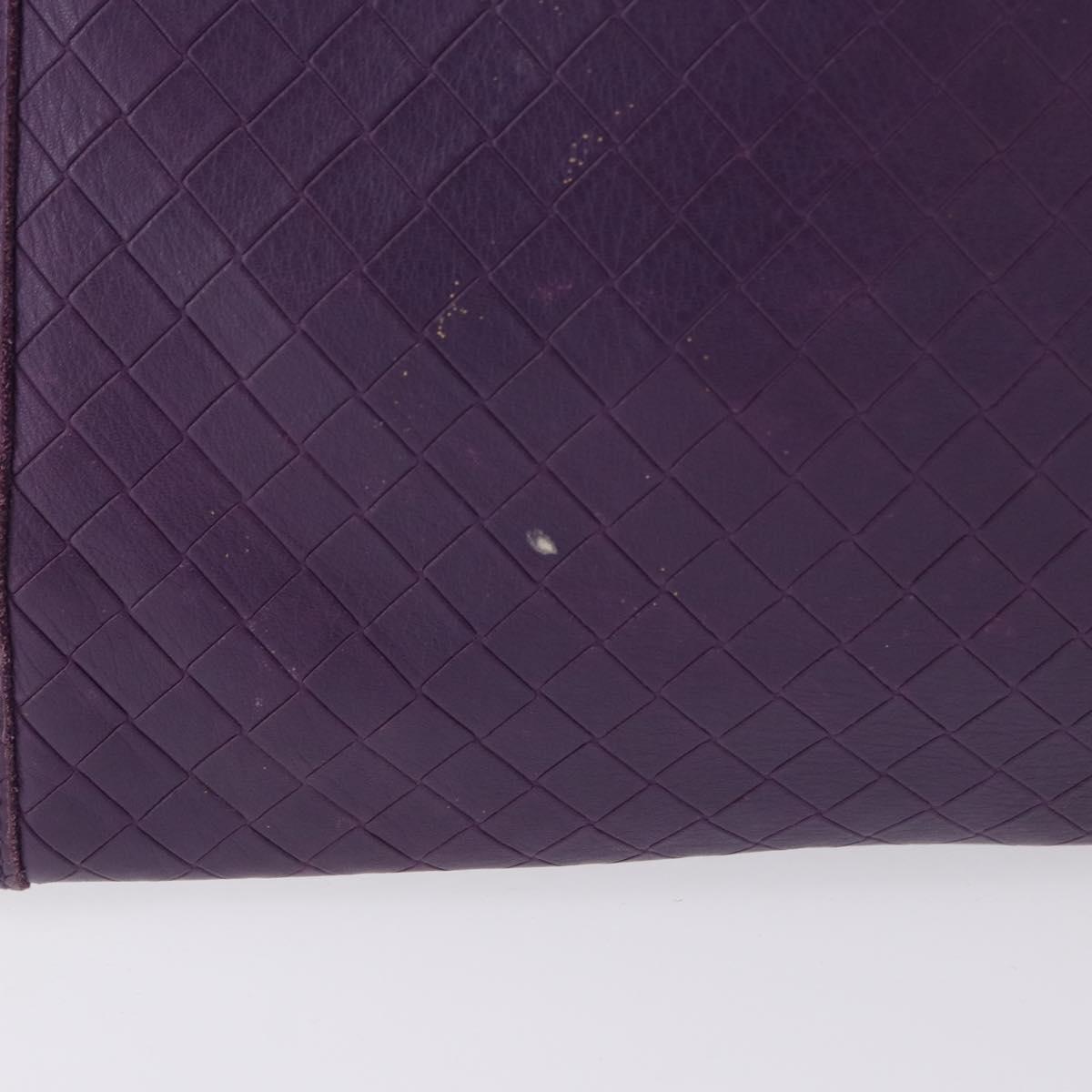 BOTTEGA VENETA INTRECCIATO Shoulder Bag Leather Purple Auth 192755A