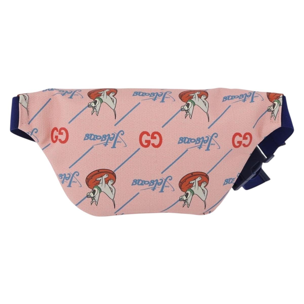 GUCCI Jetsons Collaboration Body Bag Canvas Pink Silver 502095 Auth 192761M