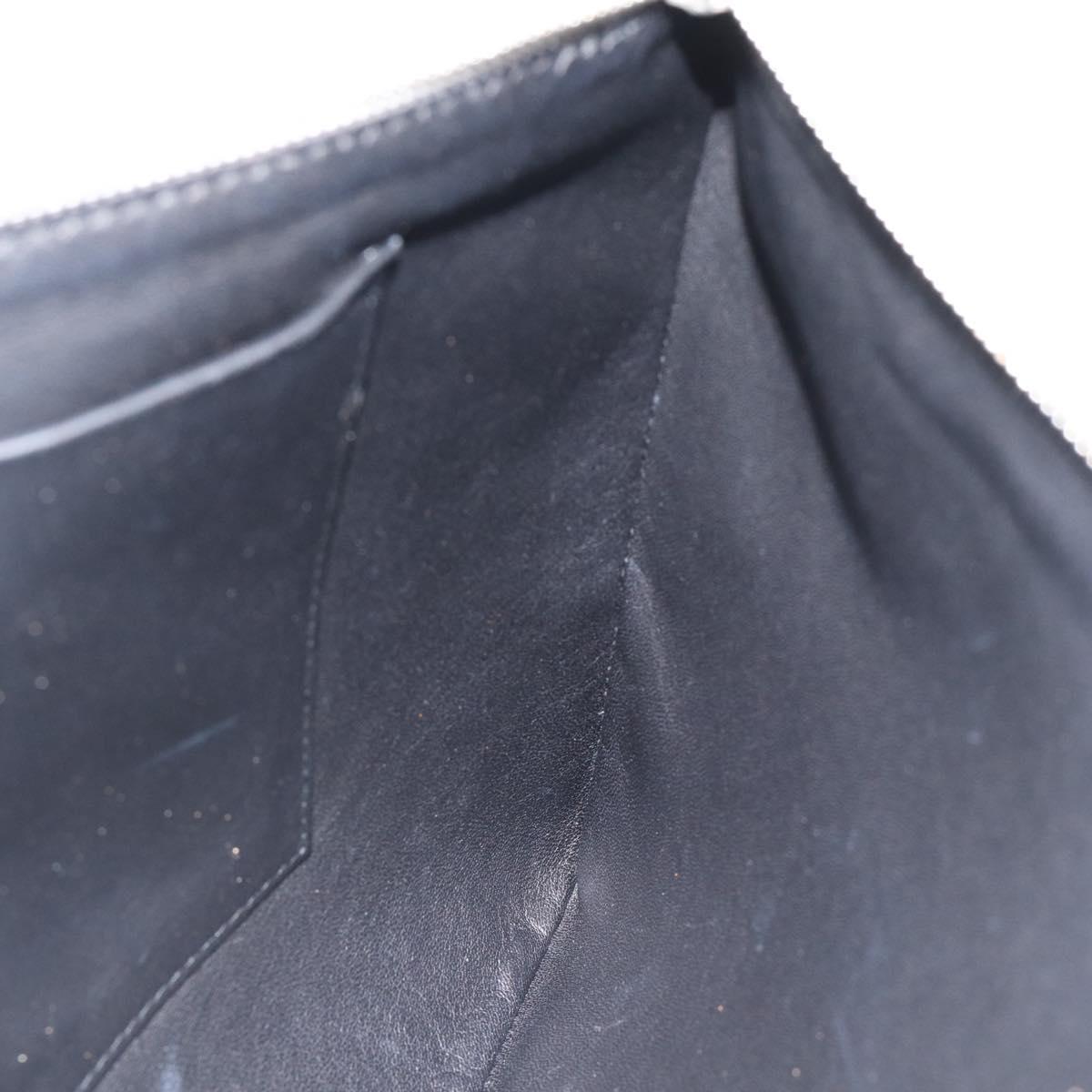 BALENCIAGA Clutch Bag Leather White Silver 529313 Auth 192768