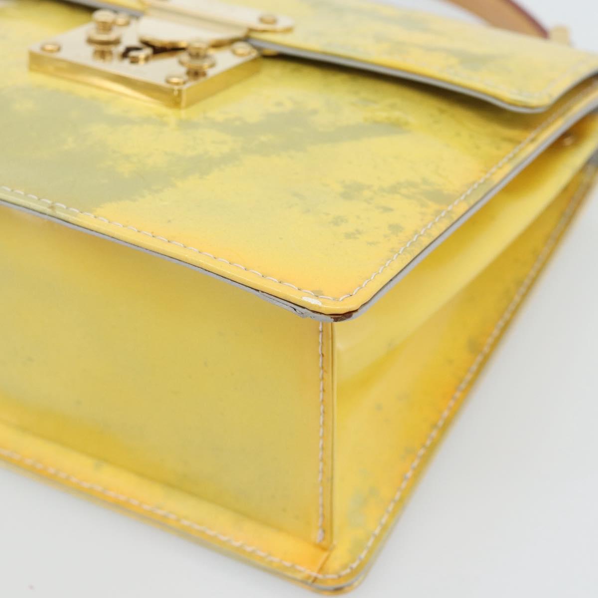 LOUIS VUITTON Monogram Vernis Spring Street Hand Bag Gris M91029 LV Auth 192779