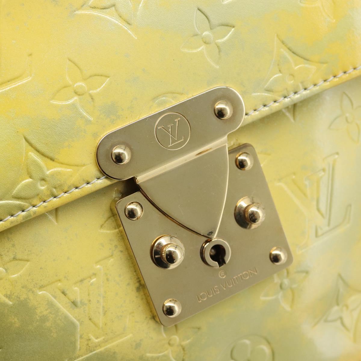 LOUIS VUITTON Monogram Vernis Spring Street Hand Bag Gris M91029 LV Auth 192779