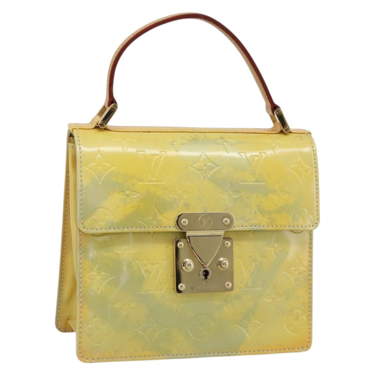 LOUIS VUITTON Monogram Vernis Spring Street Hand Bag Gris M91029 LV Auth 192779