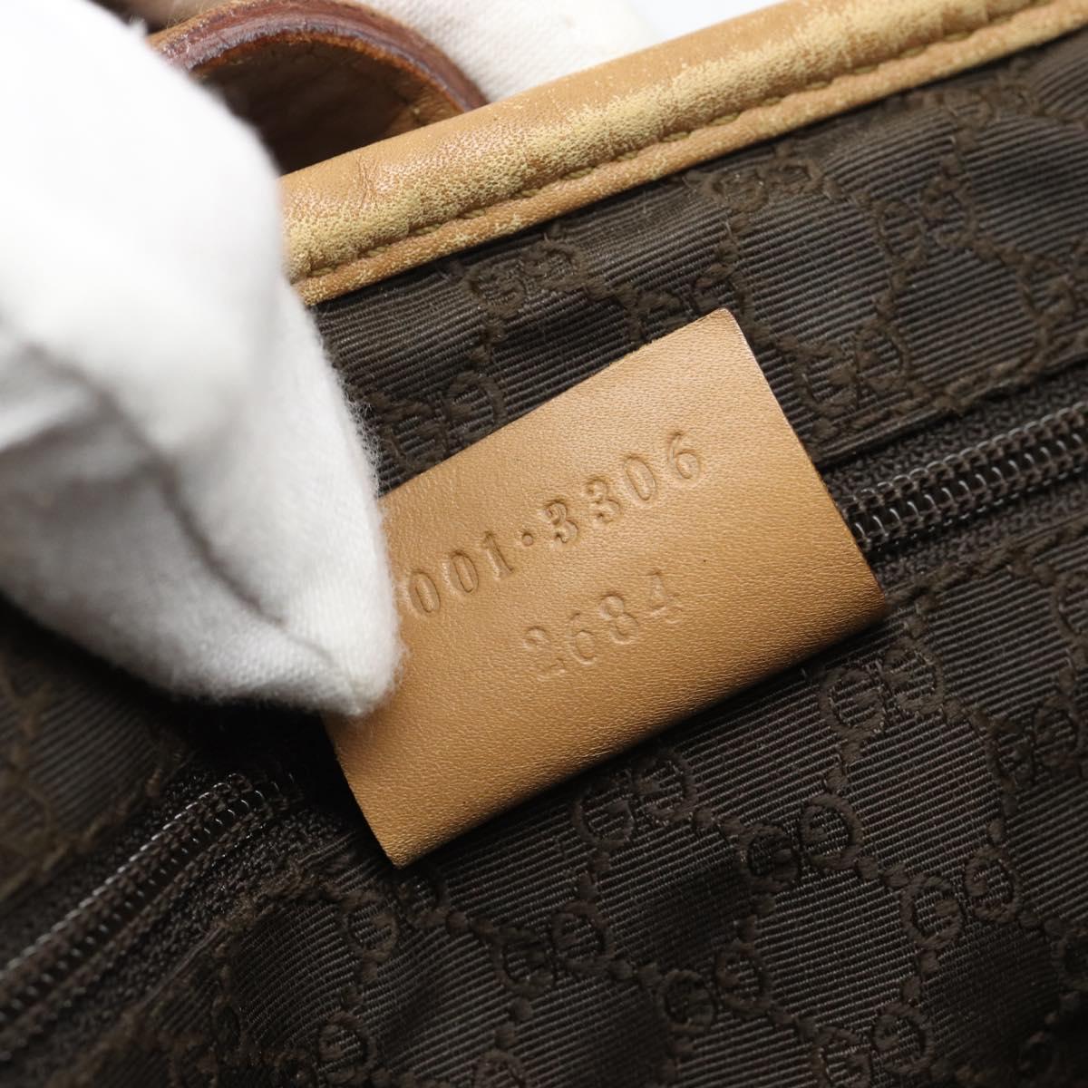 GUCCI Jackie Shoulder Bag Suede Brown Silver 001.3306 Auth 192781