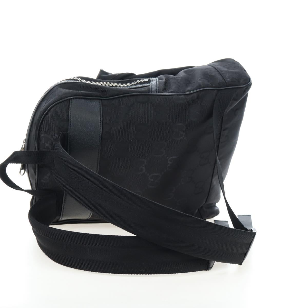 GUCCI GG Canvas Off The Grid Backpack Nylon Black Silver 644992 Auth 192787M