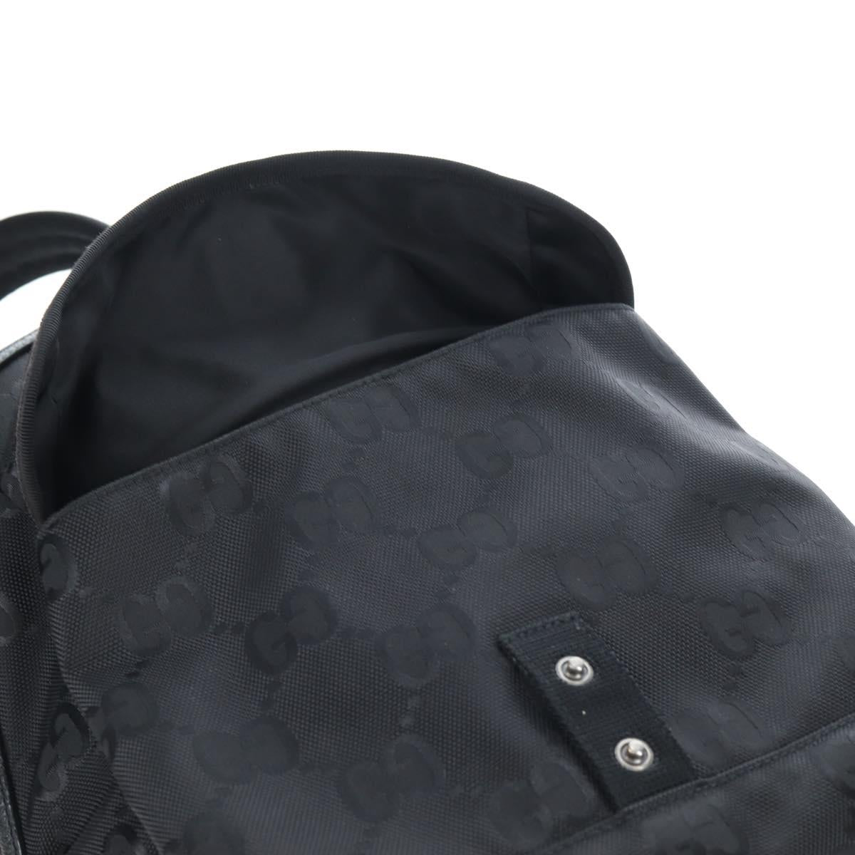 GUCCI GG Canvas Off The Grid Backpack Nylon Black Silver 644992 Auth 192787M