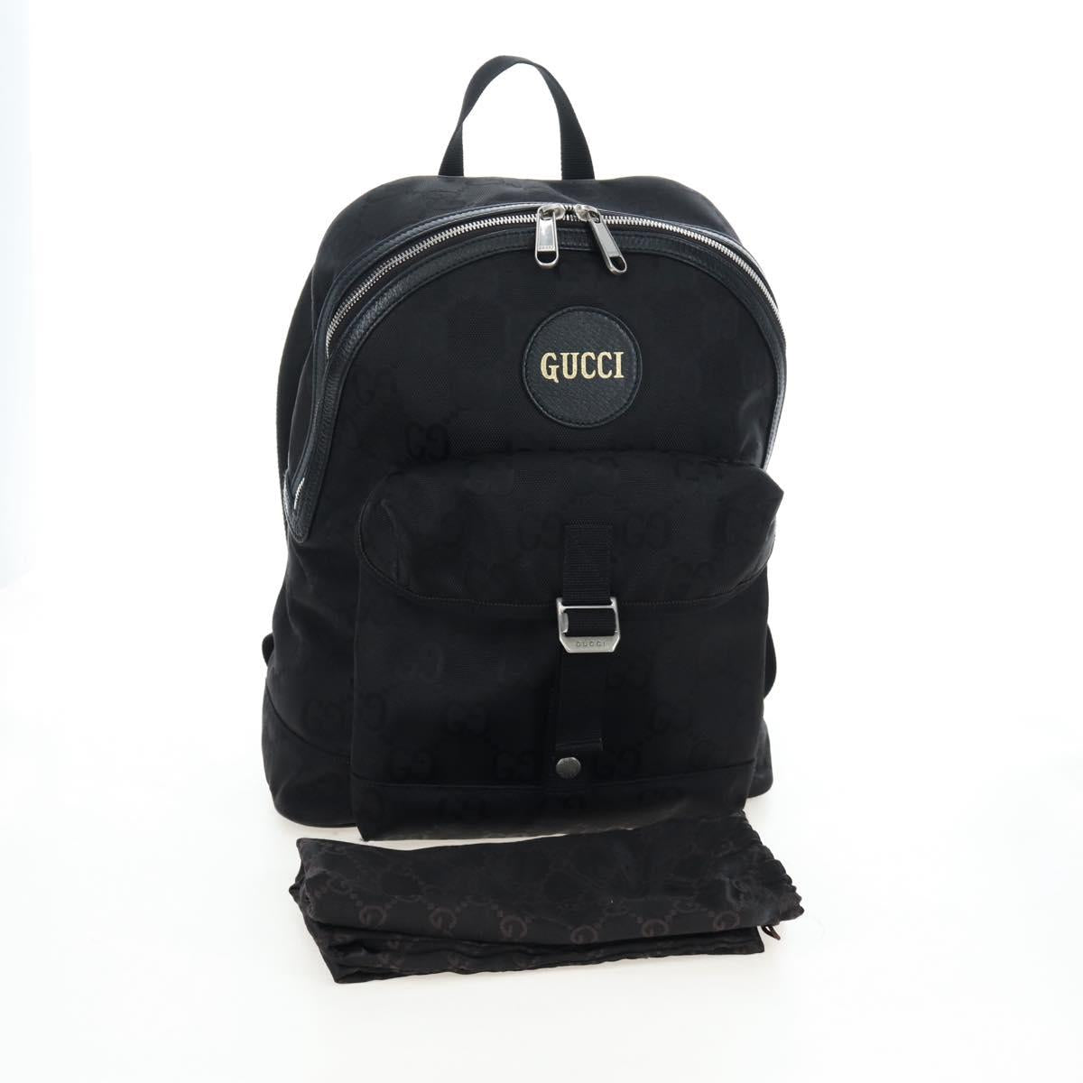 GUCCI GG Canvas Off The Grid Backpack Nylon Black Silver 644992 Auth 192787M