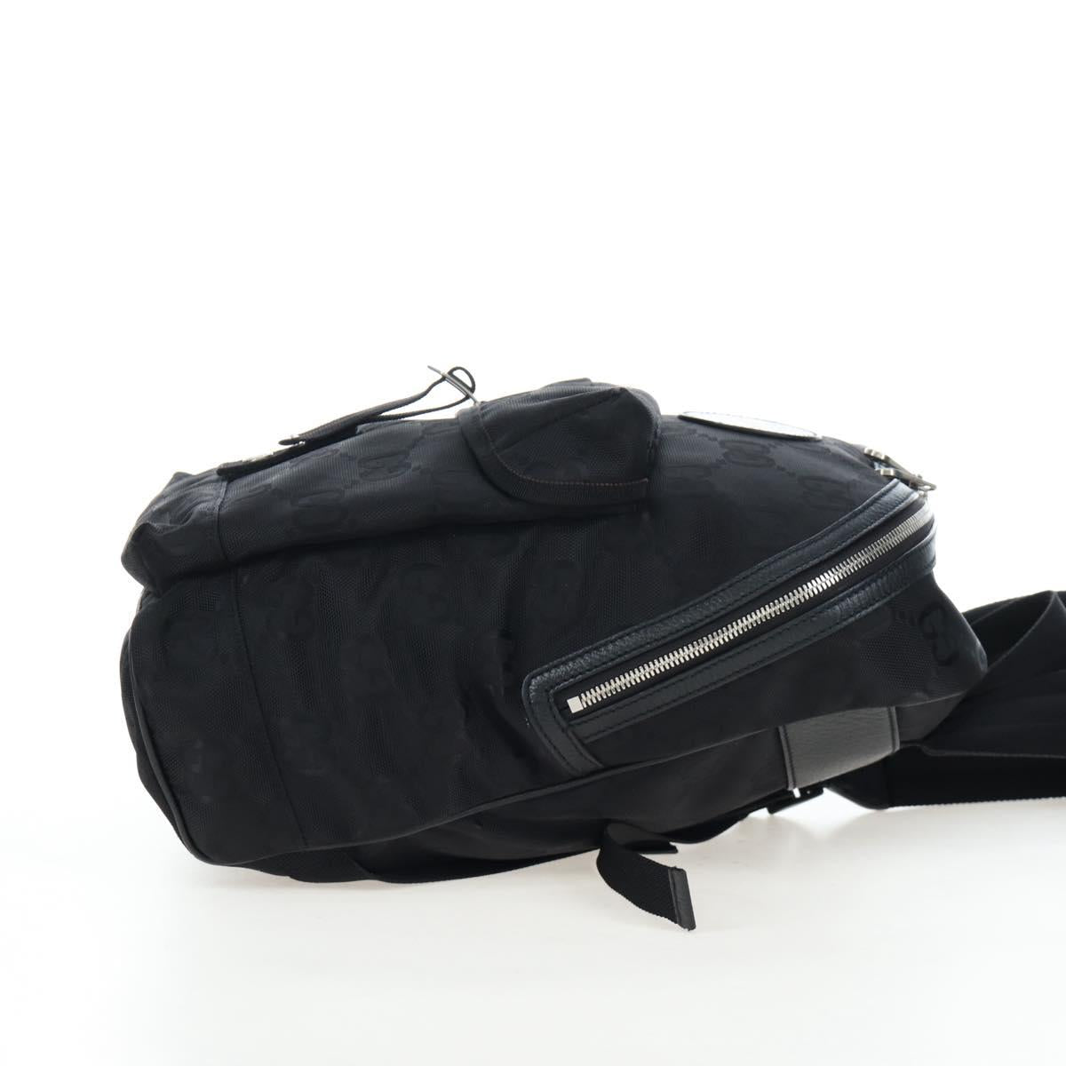 GUCCI GG Canvas Off The Grid Backpack Nylon Black Silver 644992 Auth 192787M