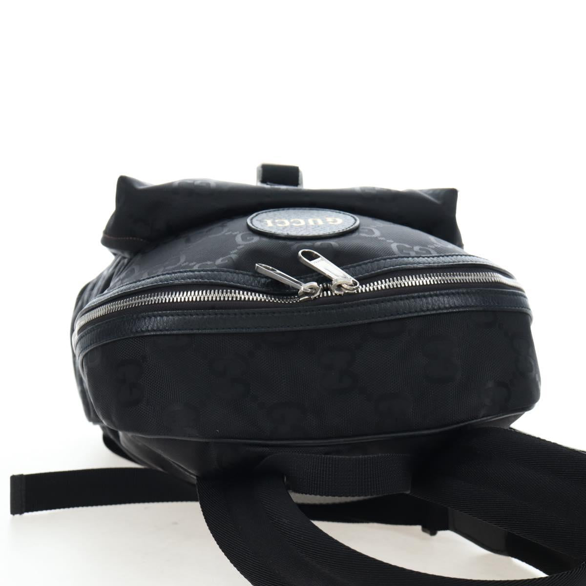 GUCCI GG Canvas Off The Grid Backpack Nylon Black Silver 644992 Auth 192787M