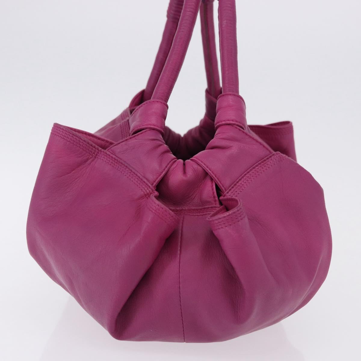 LOEWE Nappa Aire Hand Bag Leather Pink Gold Tone Auth 192793A