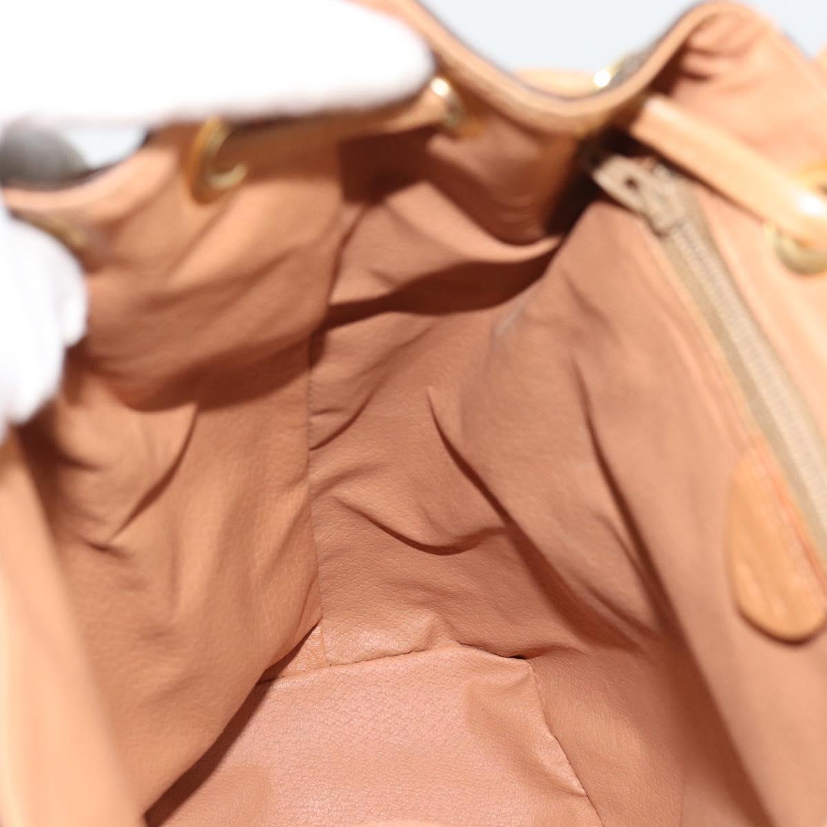 CELINE Macadam Backpack PVC Leather Brown Gold Tone Auth 192796A