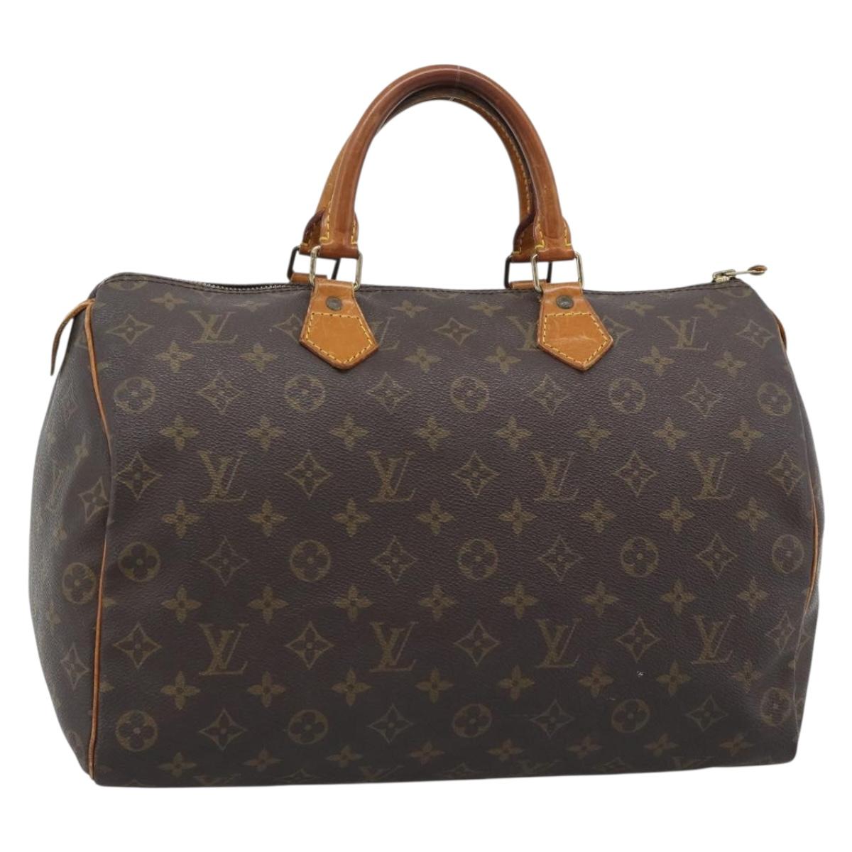 LOUIS VUITTON Monogram Speedy 35 Hand Bag M41524 LV Auth 192797